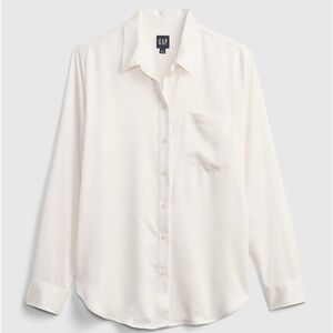 GAP Satin Button-Front Shirt